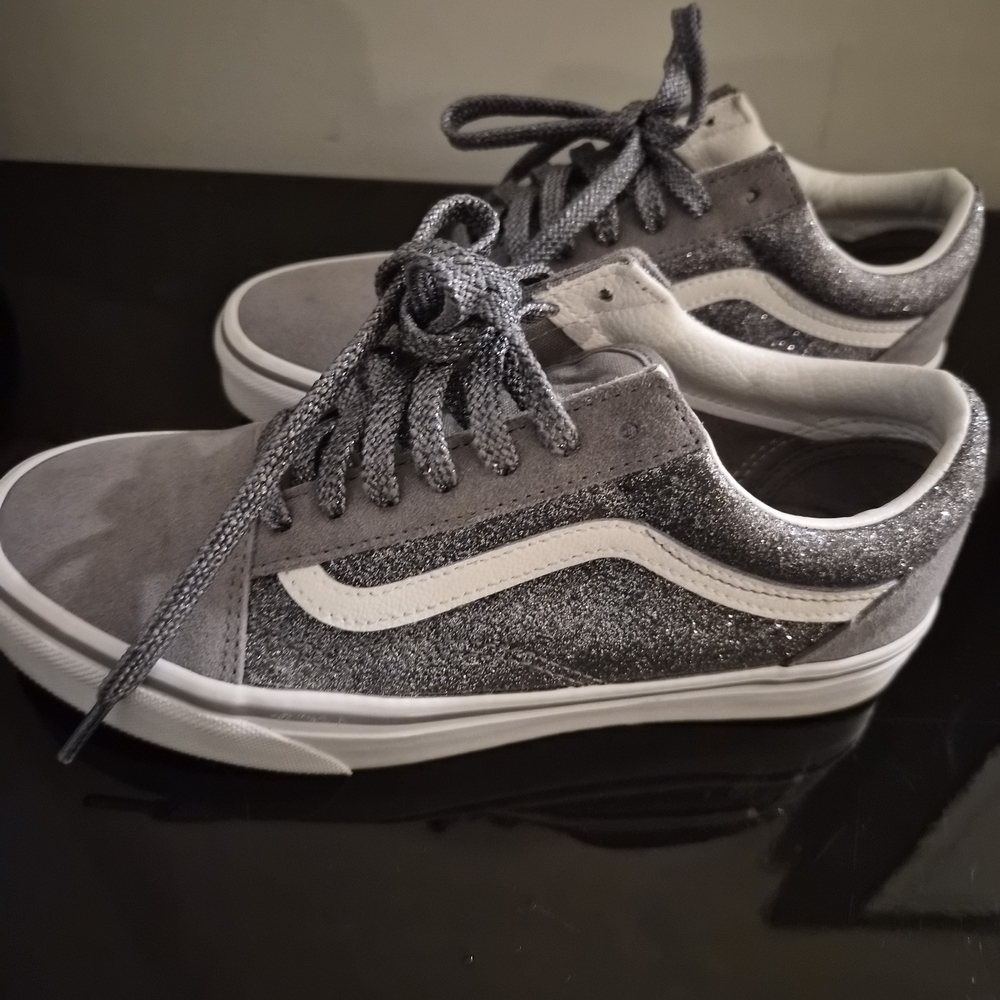 Vans Gray and White Athletic Shoes